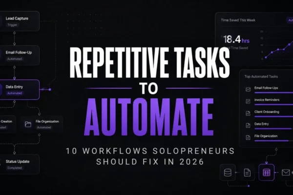 Repetitive tasks to automate: 10 workflows solopreneurs should fix in 2026