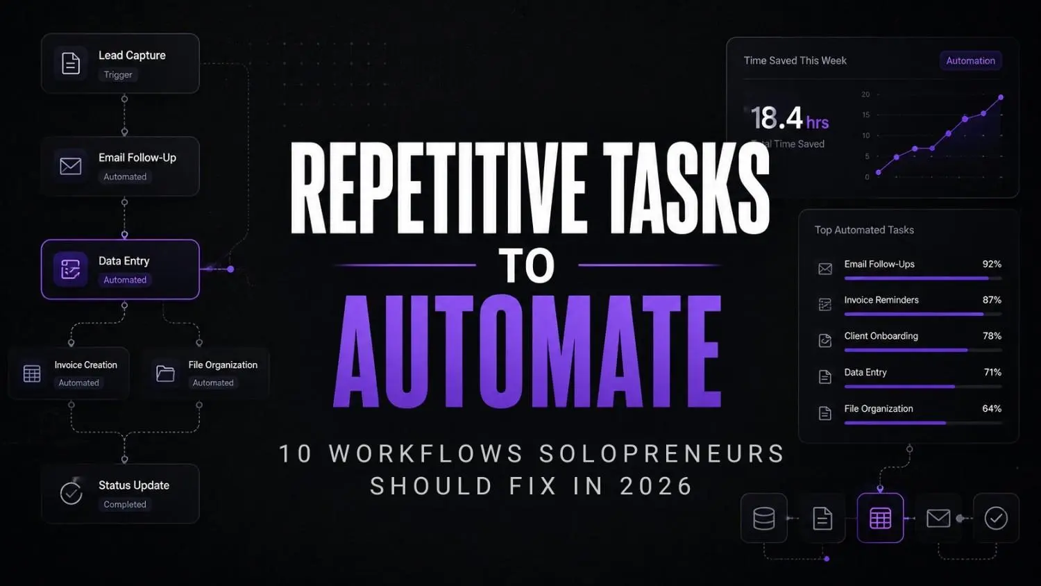 Repetitive tasks to automate: 10 workflows solopreneurs should fix in 2026