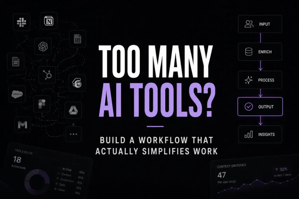 Too many AI tools? Build a workflow that actually simplifies work